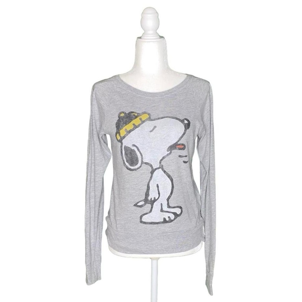 VINTAGE COMIC STRIP PEANUTS SNOOPY GRAPHIC LONG-SLEEVE TOP · SIZE S - Picture 1 of 5